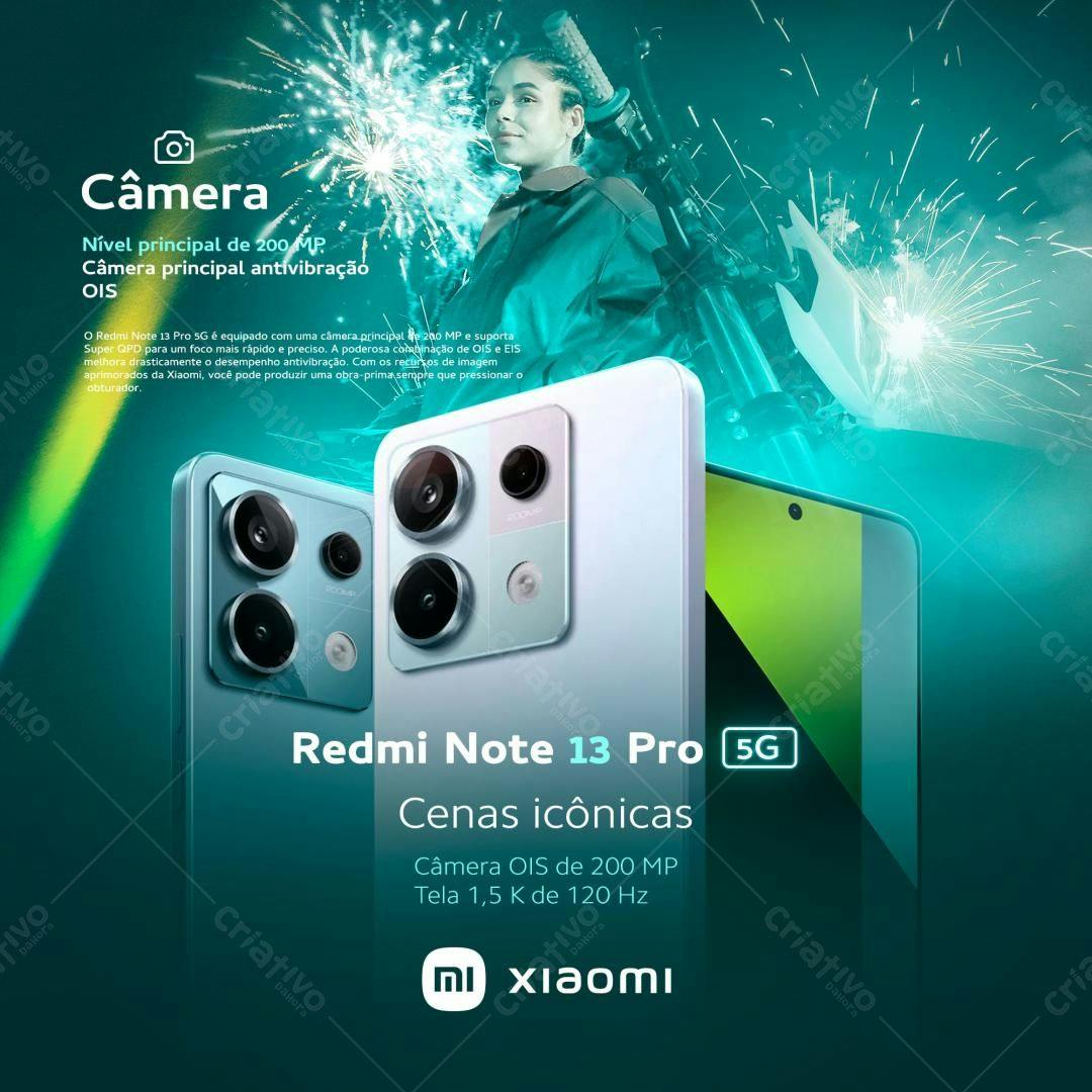 Flyer Redmi Note 13 Pro 5G PSD Editável