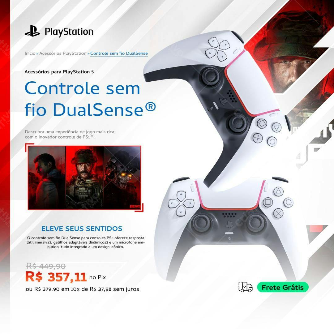 Banner PlayStation 5 DualSense PSD Editável