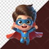 3d character, child dressed as a superhero, children's day 03