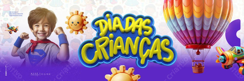 Dia Das Crianças Social Media Banner