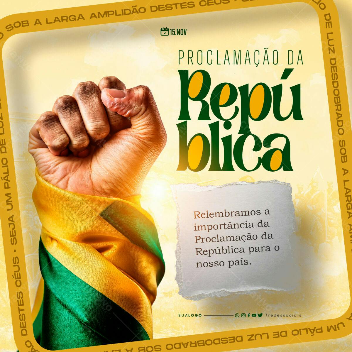 Flyer Proclamação da República PSD Editável