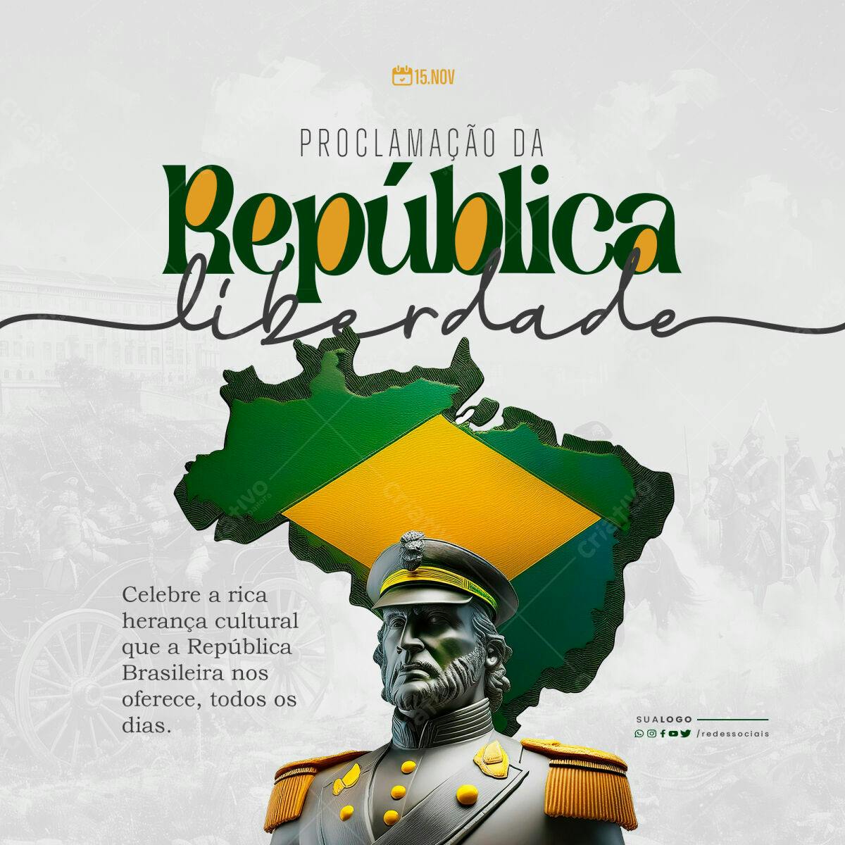 Post para Proclamação da República PSD Editável
