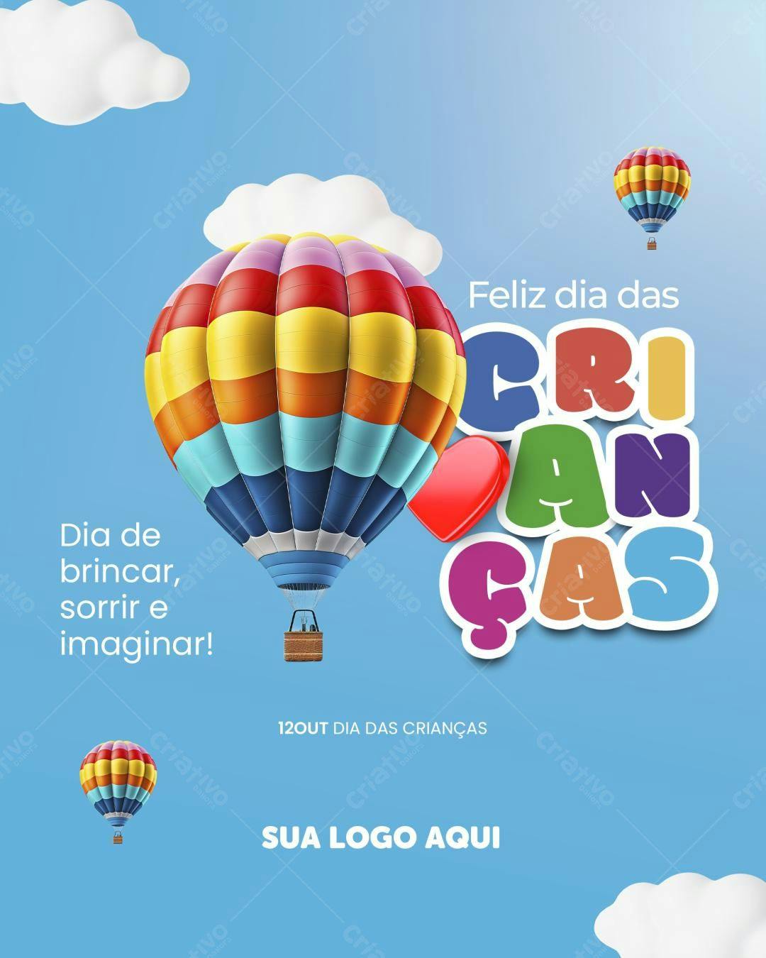 Flyer Dia das Crianças PSD Editável