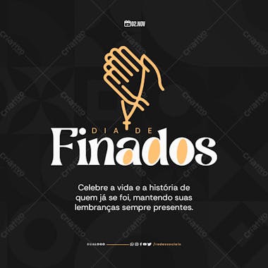 Social media dia de finados lembranças