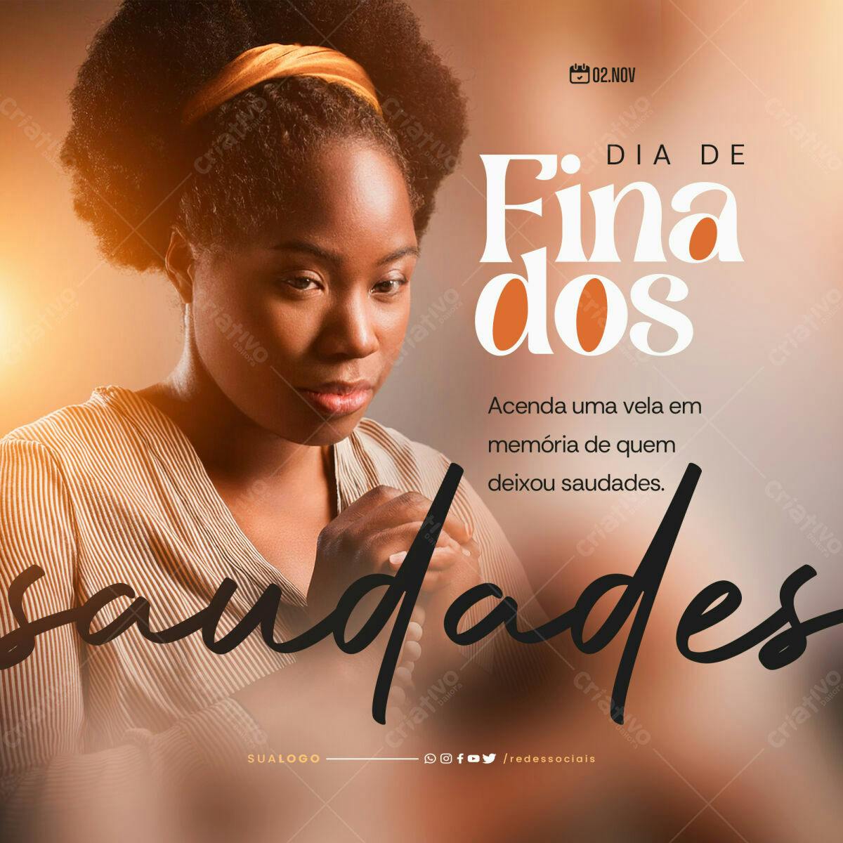 Postagem Dia de Finados PSD Editável