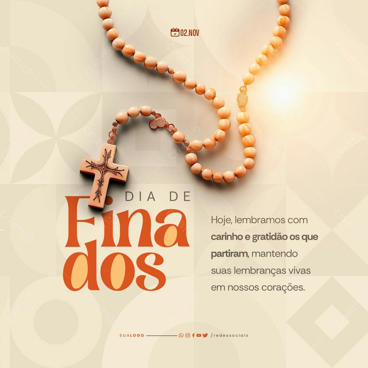 Postagem Dia de Finados PSD Editável