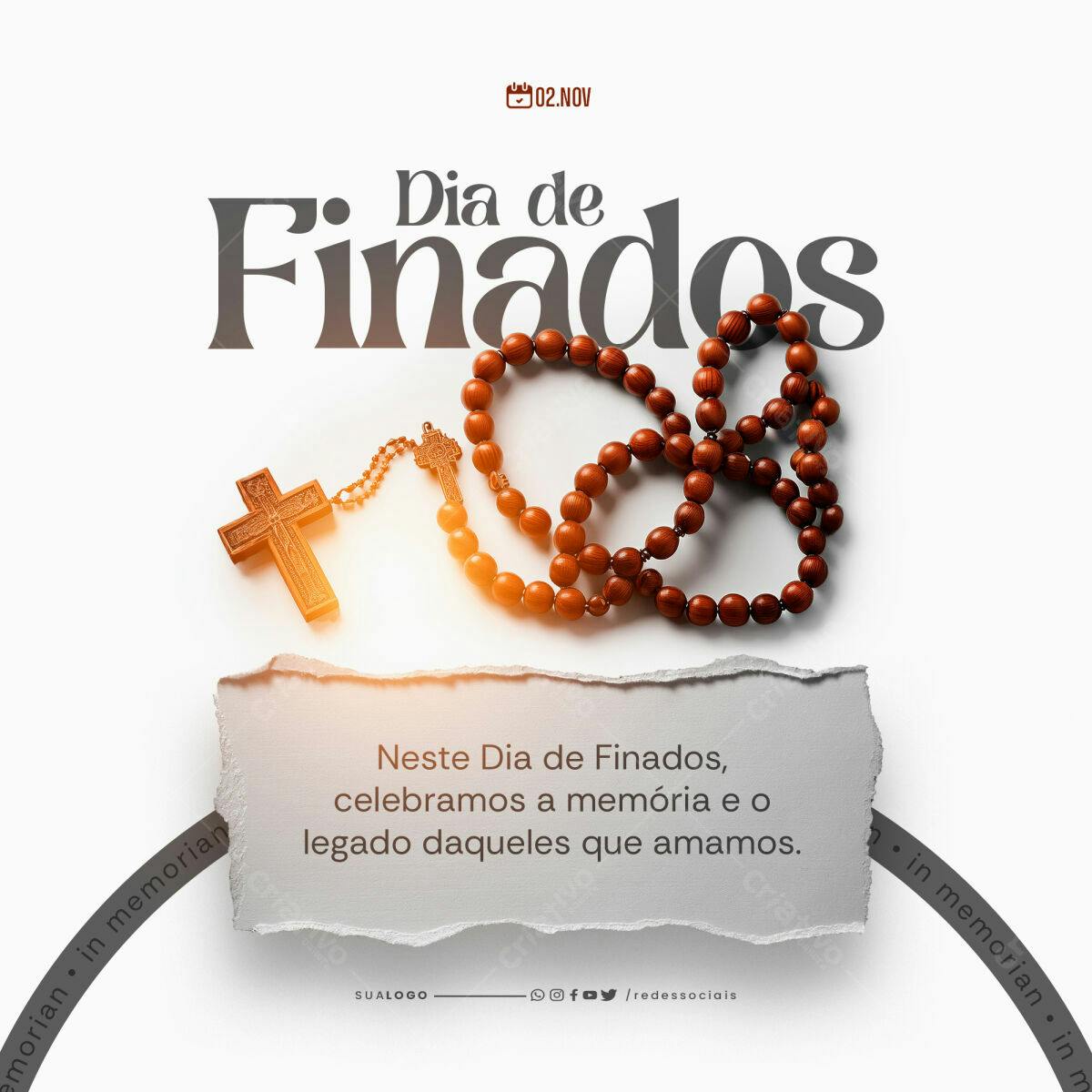 Post para Dia de Finados PSD Editável