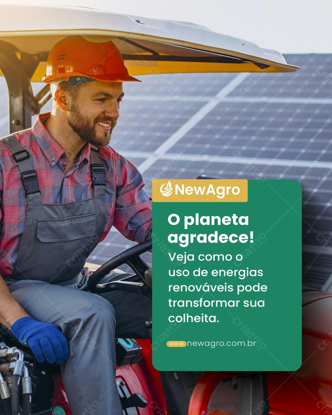 Post para Agricultura Sustentável PSD Editável