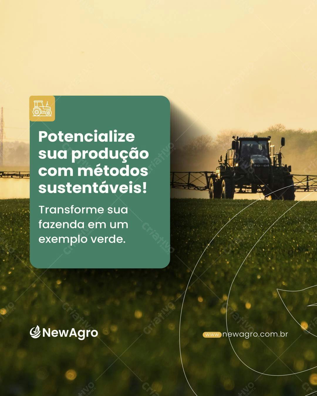 Post para Agricultura Sustentável PSD Editável