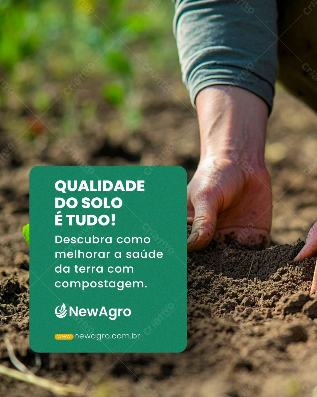 Post para Agricultura com Compostagem PSD Editável
