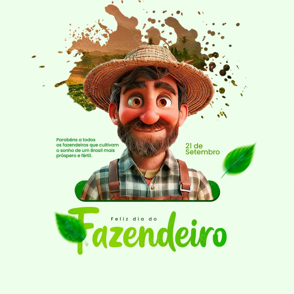 Postagem Dia do Fazendeiro PSD Editável