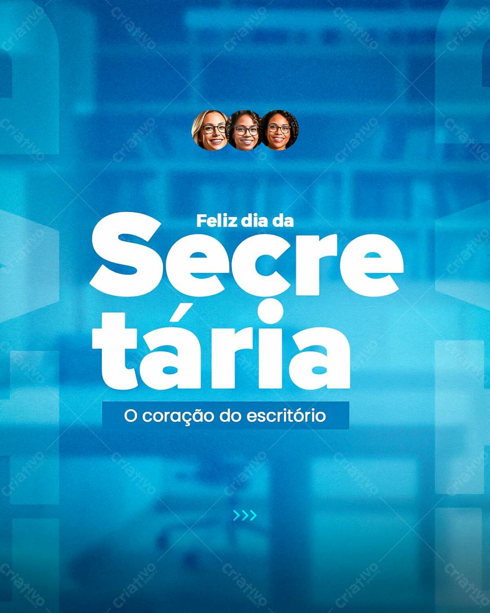 Secretária O Coração Do Escritório Psd Editável