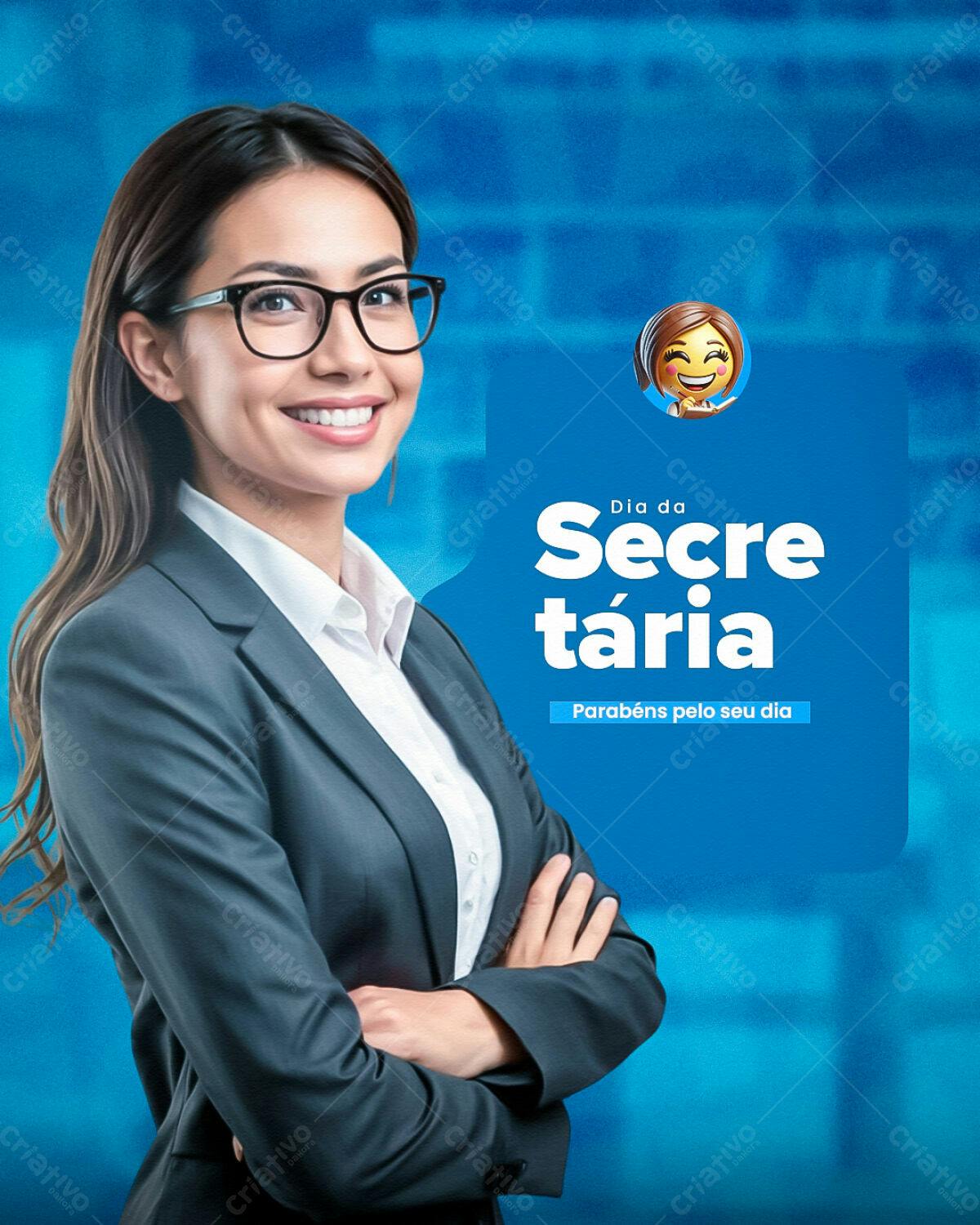 Postagem Dia da Secretária PSD Editável