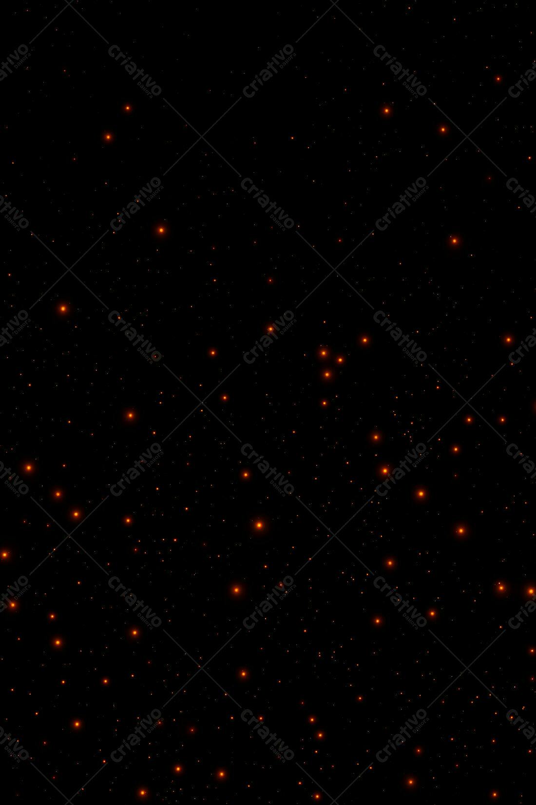 Textura Estrelas Laranja para Fundo Escuro
