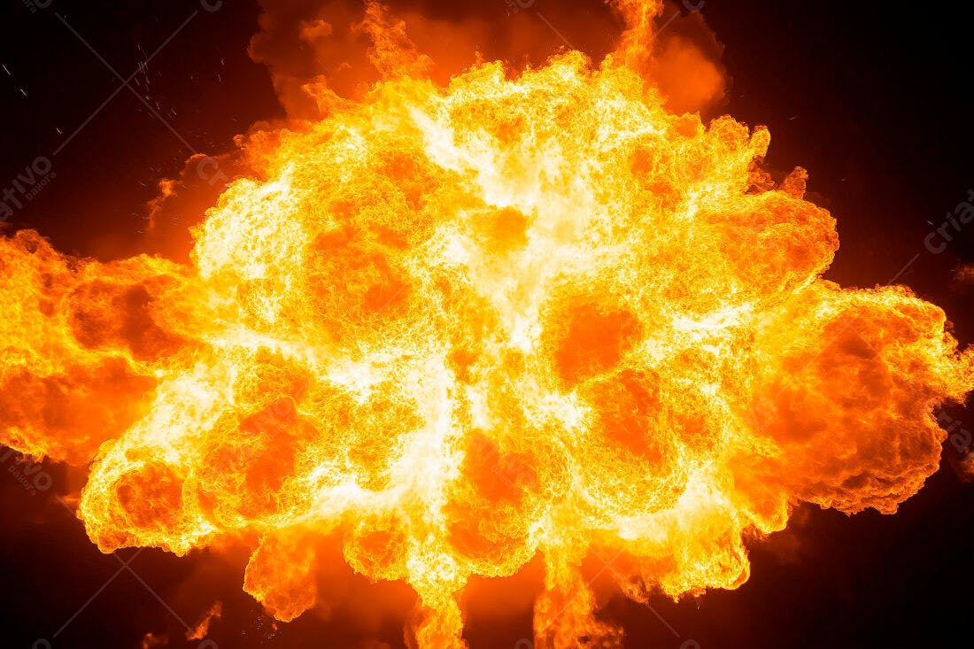Textura Fogo Explosivo para Efeitos Visuais
