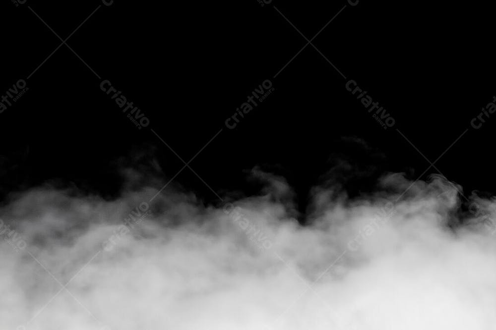 Overlay De Fumaça Fog Ou Névoa Sobre Um Fundo Preto