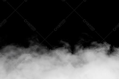 Overlay De Fumaça Fog Ou Névoa Sobre Um Fundo Preto