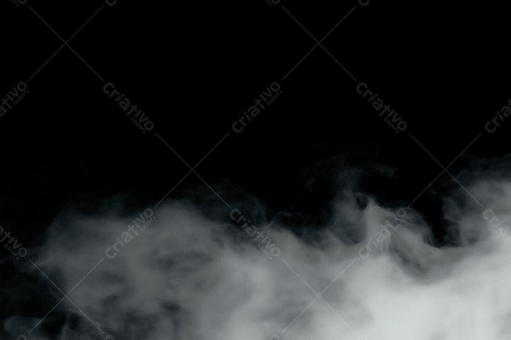 Overlay De Fumaça Fog Ou Névoa Sobre Um Fundo Preto