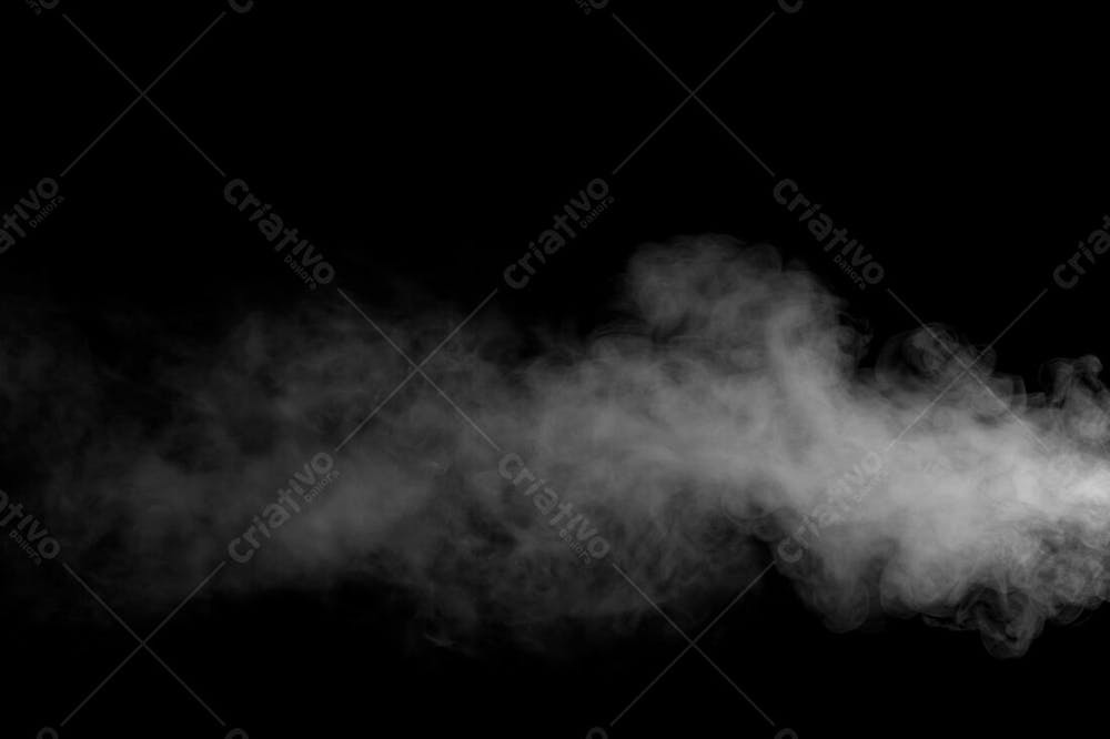 Overlay De Fumaça Fog Ou Névoa Sobre Um Fundo Preto