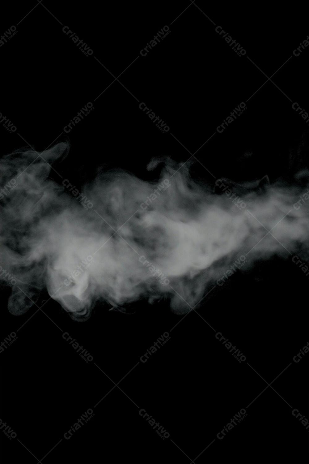 Overlay De Fumaça Fog Ou Névoa Sobre Um Fundo Preto