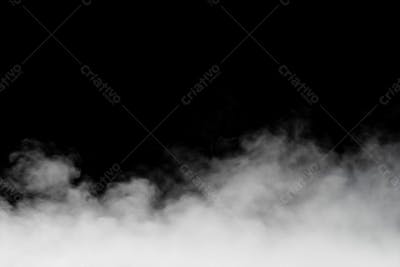 Overlay De Fumaça Fog Ou Névoa Sobre Um Fundo Preto