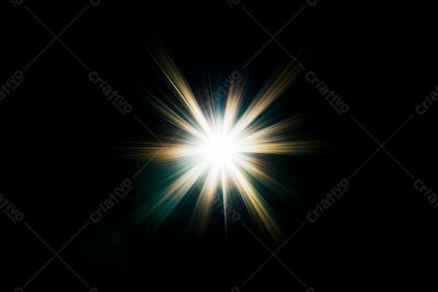 Efeito De Luz Glare Sobre Um Fundo Escuro