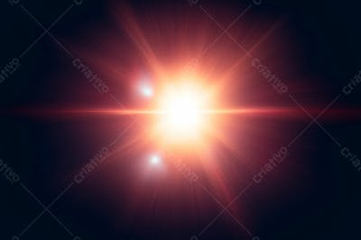 Efeito De Luz Glare Sobre Um Fundo Escuro