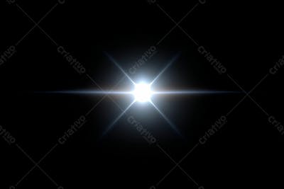 Efeito De Luz Lens Flare Sobre Um Fundo Escuro