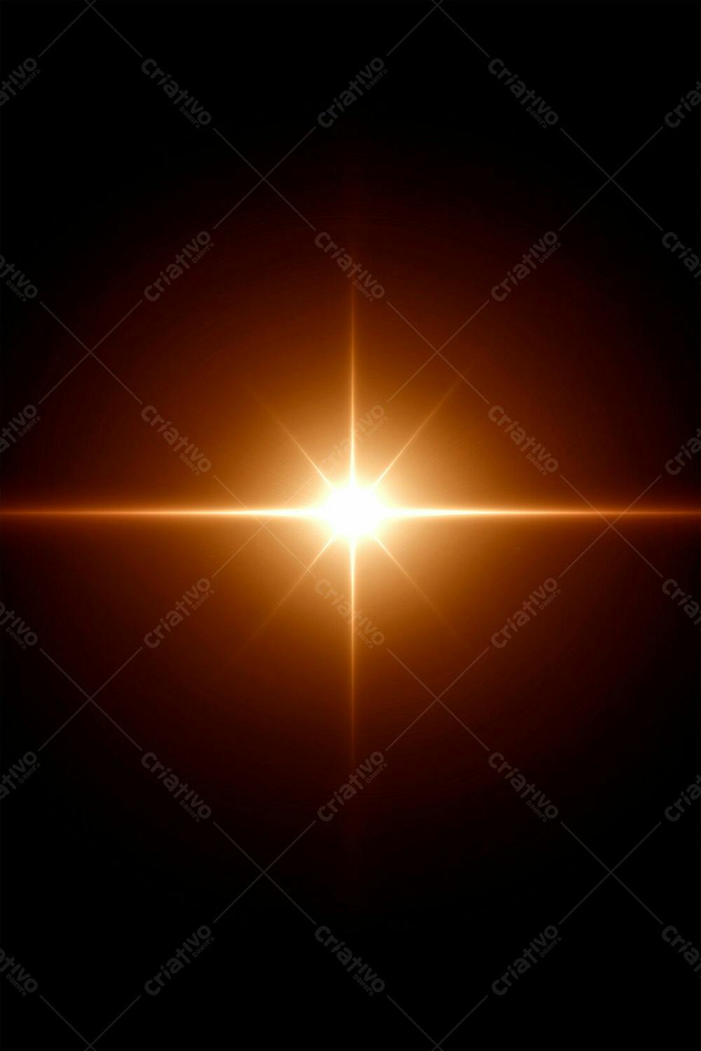 Efeito De Luz Lens Flare Sobre Um Fundo Escuro