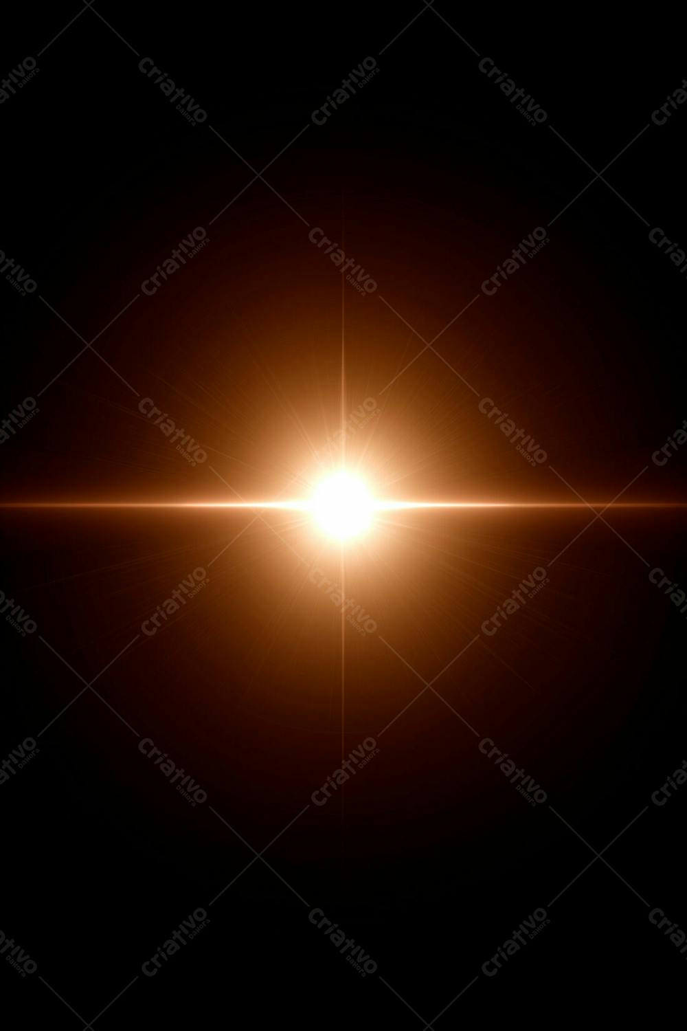Efeito De Luz Lens Flare Sobre Um Fundo Escuro
