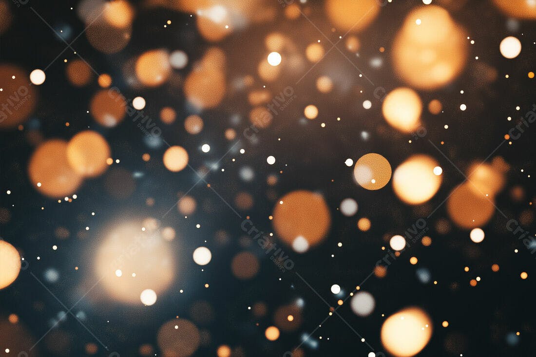 Textura Luzes Bokeh Douradas para Fundo