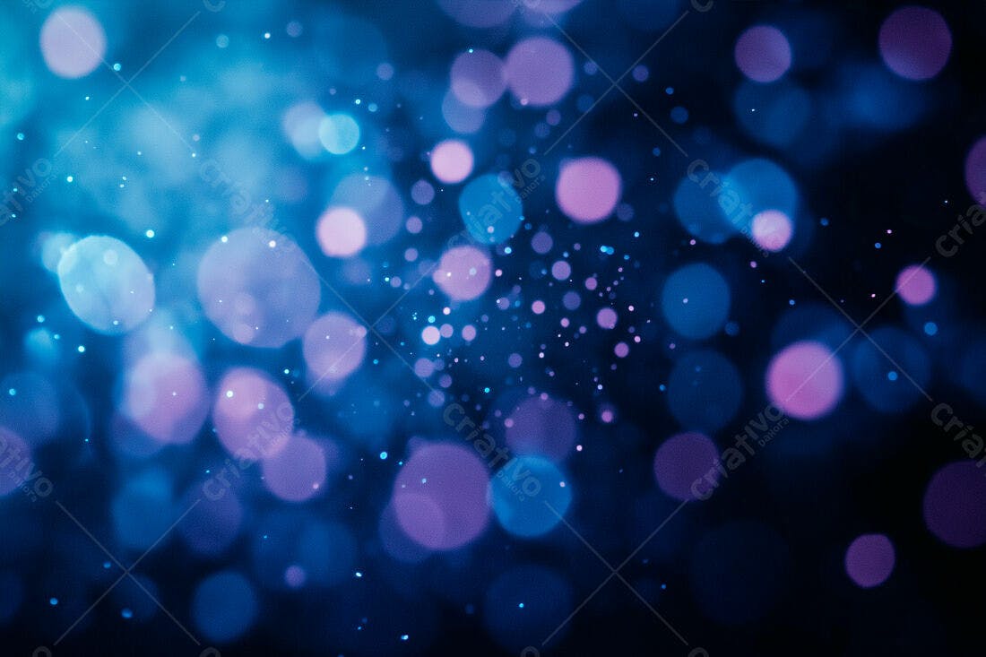 Textura Bokeh Azul e Lilás para Fundo