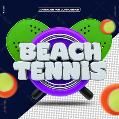 SELO 3D BEACH TENNIS REDES SOCIAIS