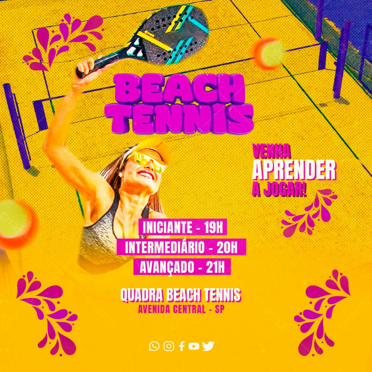 Flyer Beach Tennis PSD Editável