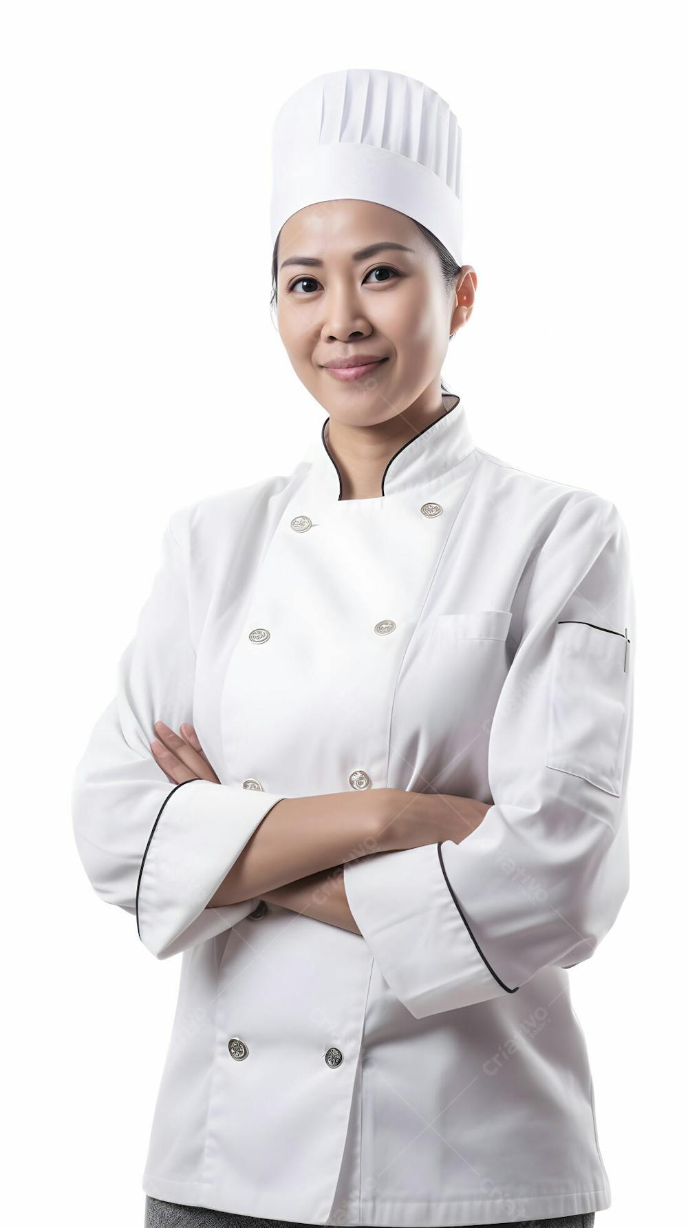retrato de jovem chef com rosto sorridente
