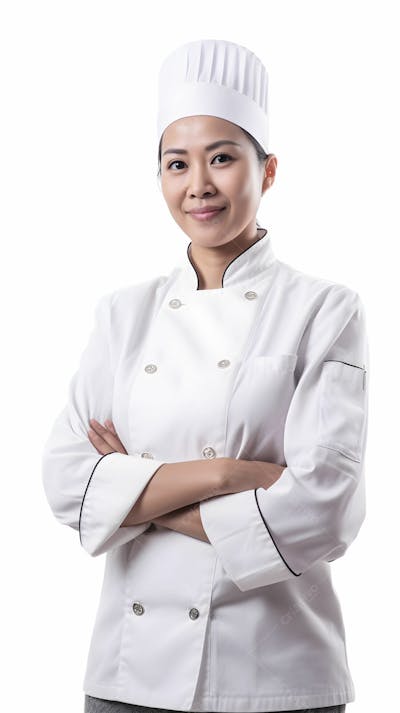 retrato de jovem chef com rosto sorridente
