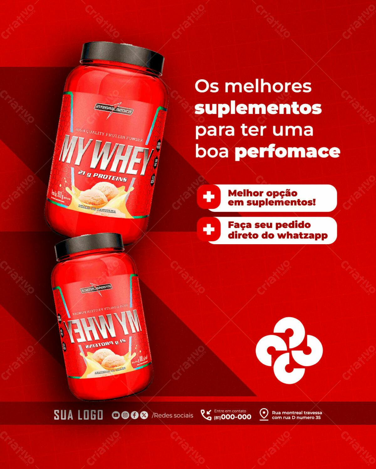 Post para Suplementos PSD Editável