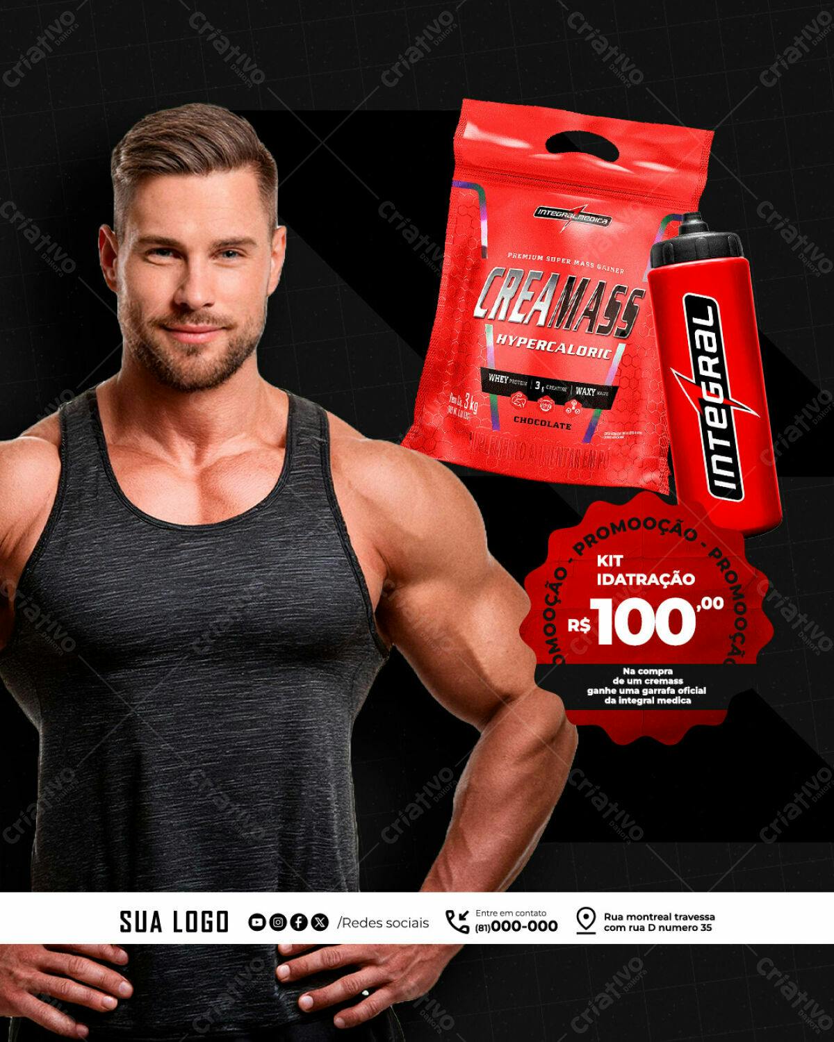 Flyer Promoção Kit Hidratação Cremass PSD Editável