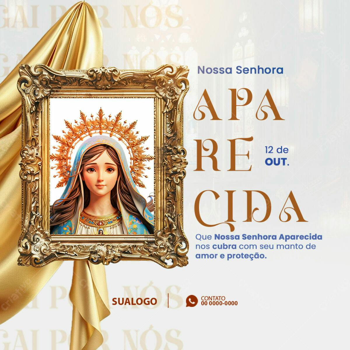 Flyer Nossa Senhora Aparecida PSD Editável