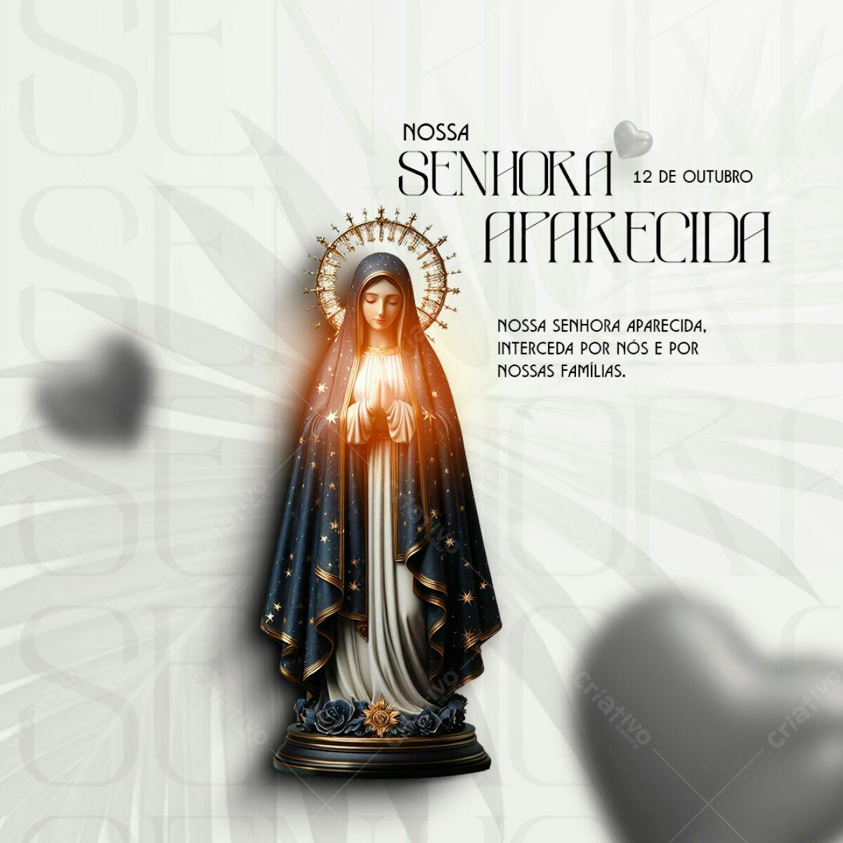 Imagem Nossa Senhora Aparecida 12 de Outubro PSD Editável
