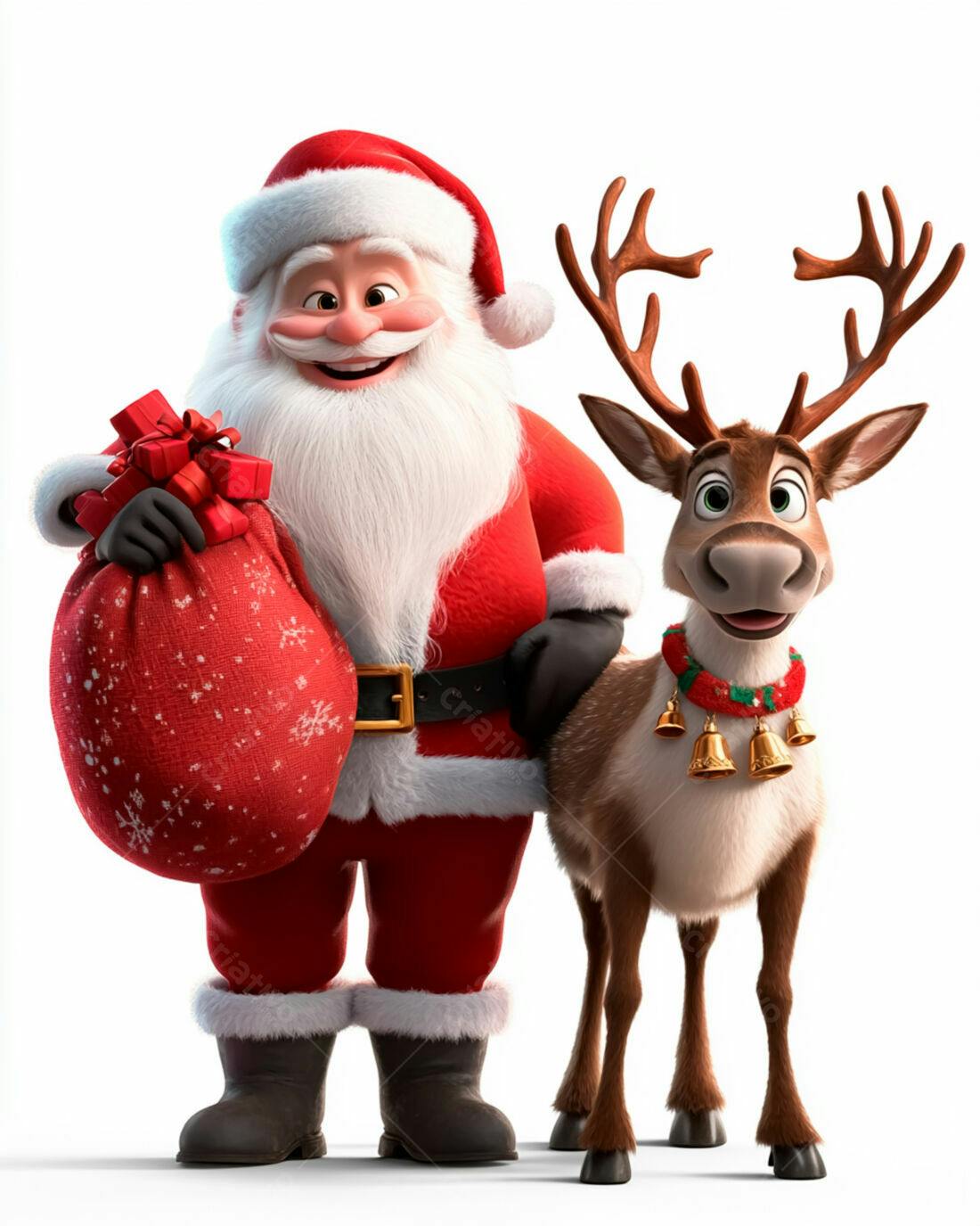 Papai Noel e rena Natal