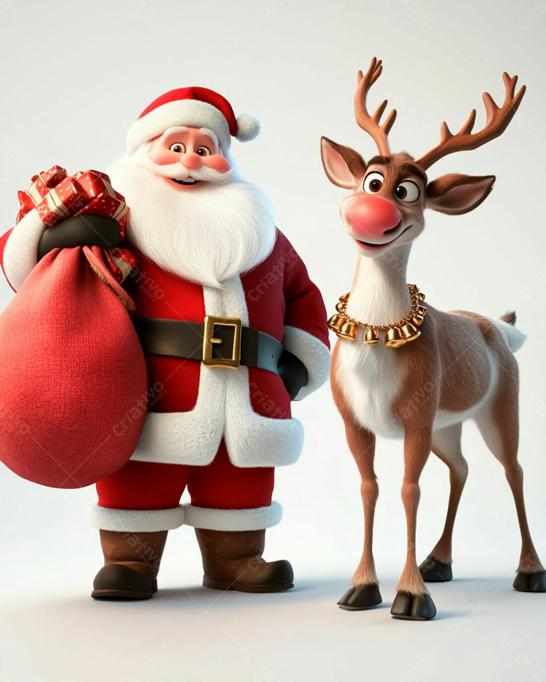Papai Noel e rena Natal