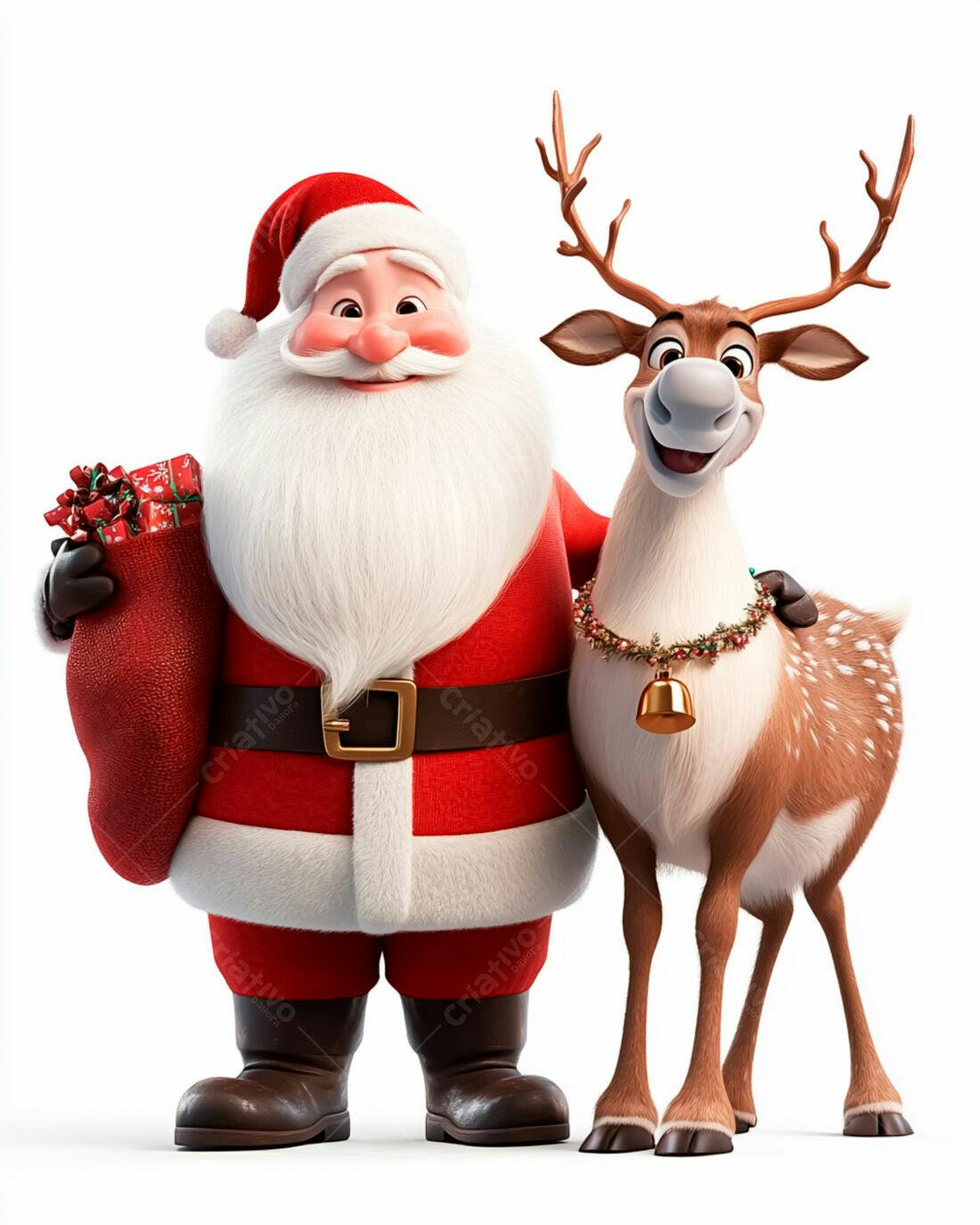 Papai Noel e Rena Natalinos