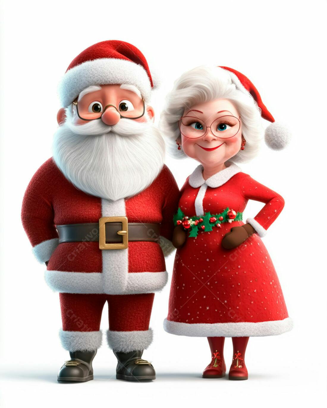 Papai Noel e Mamãe Noel Natalino