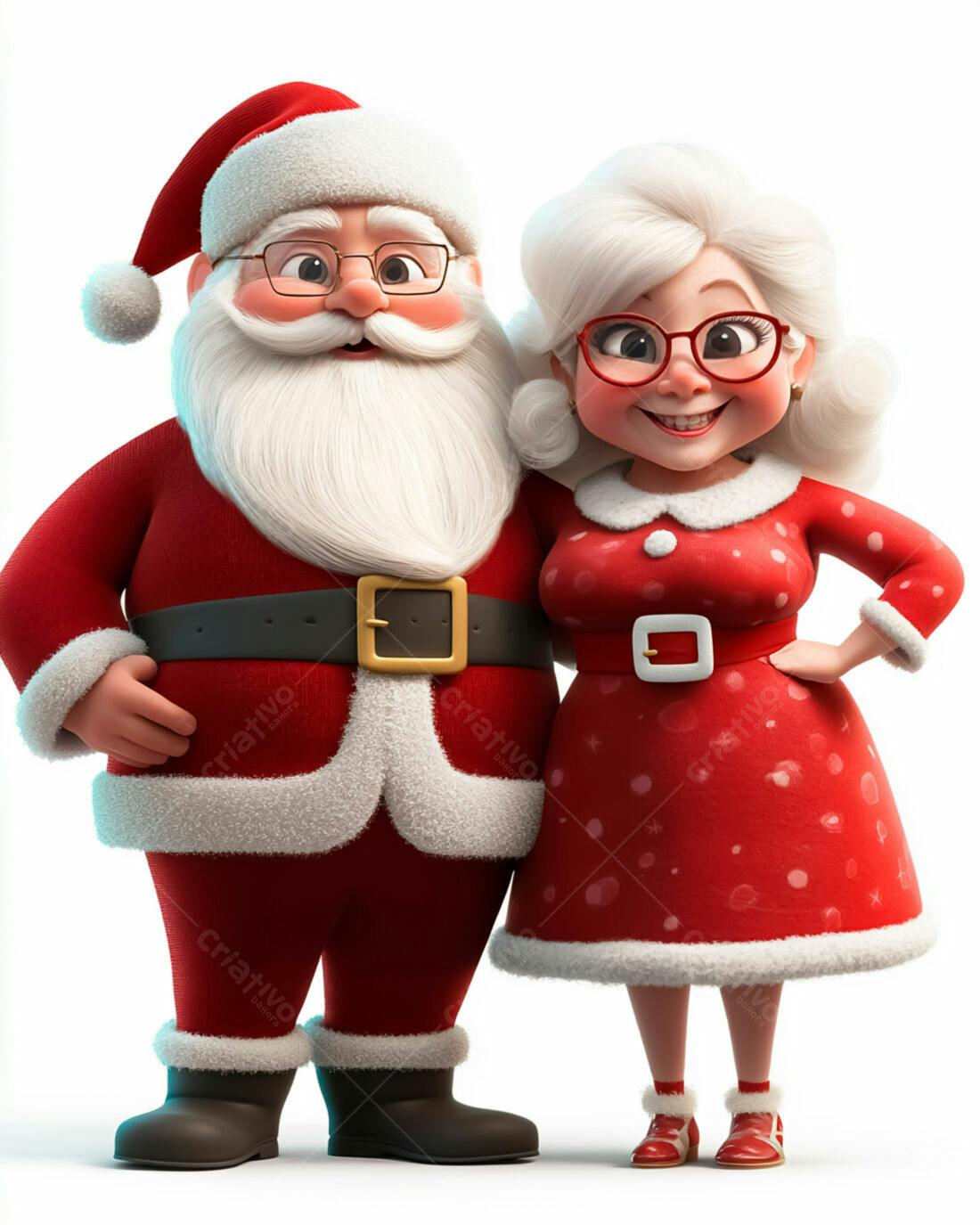 Papai Noel e Mamãe Noel Natalinos
