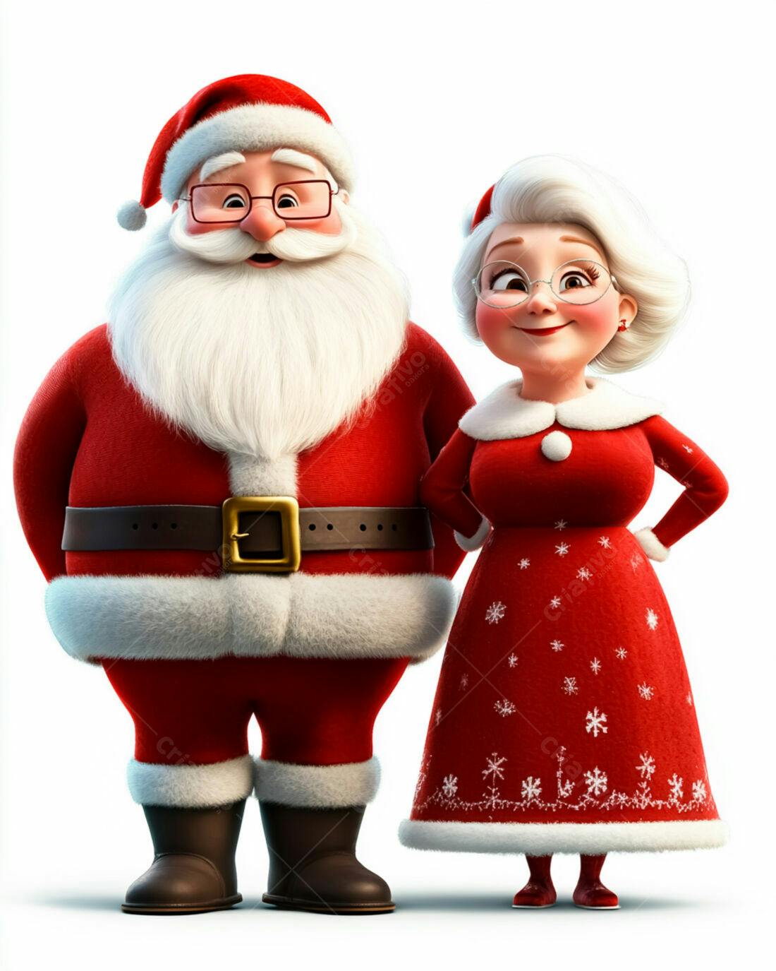 Papai Noel e Mamãe Noel Natalino