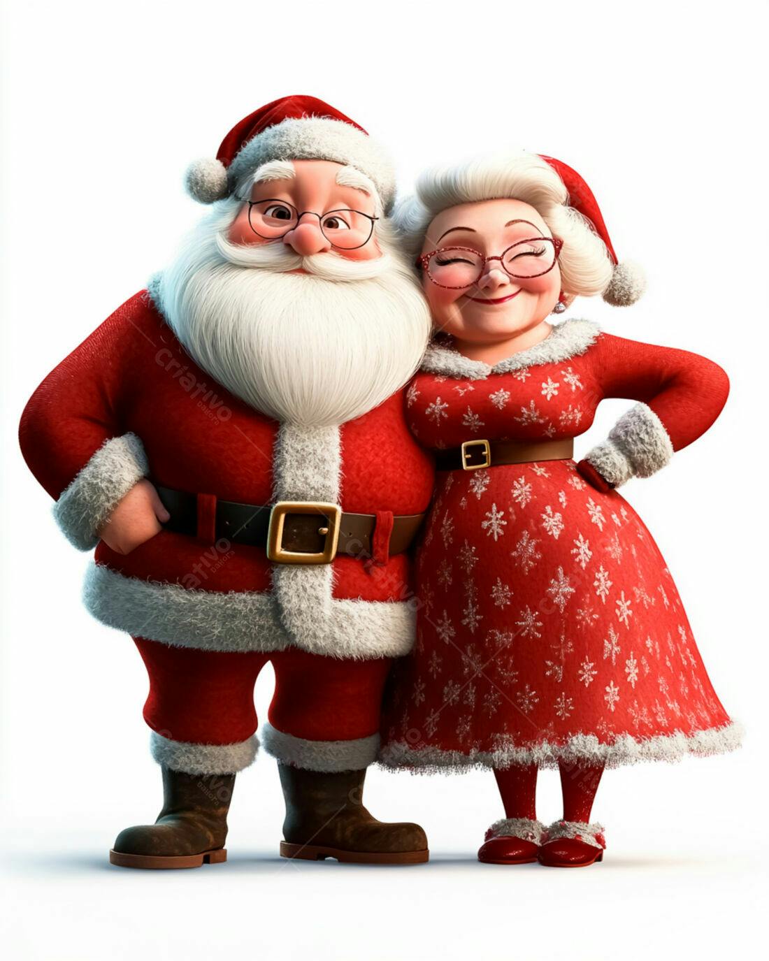 Papai Noel e Mamãe Noel Natalinos