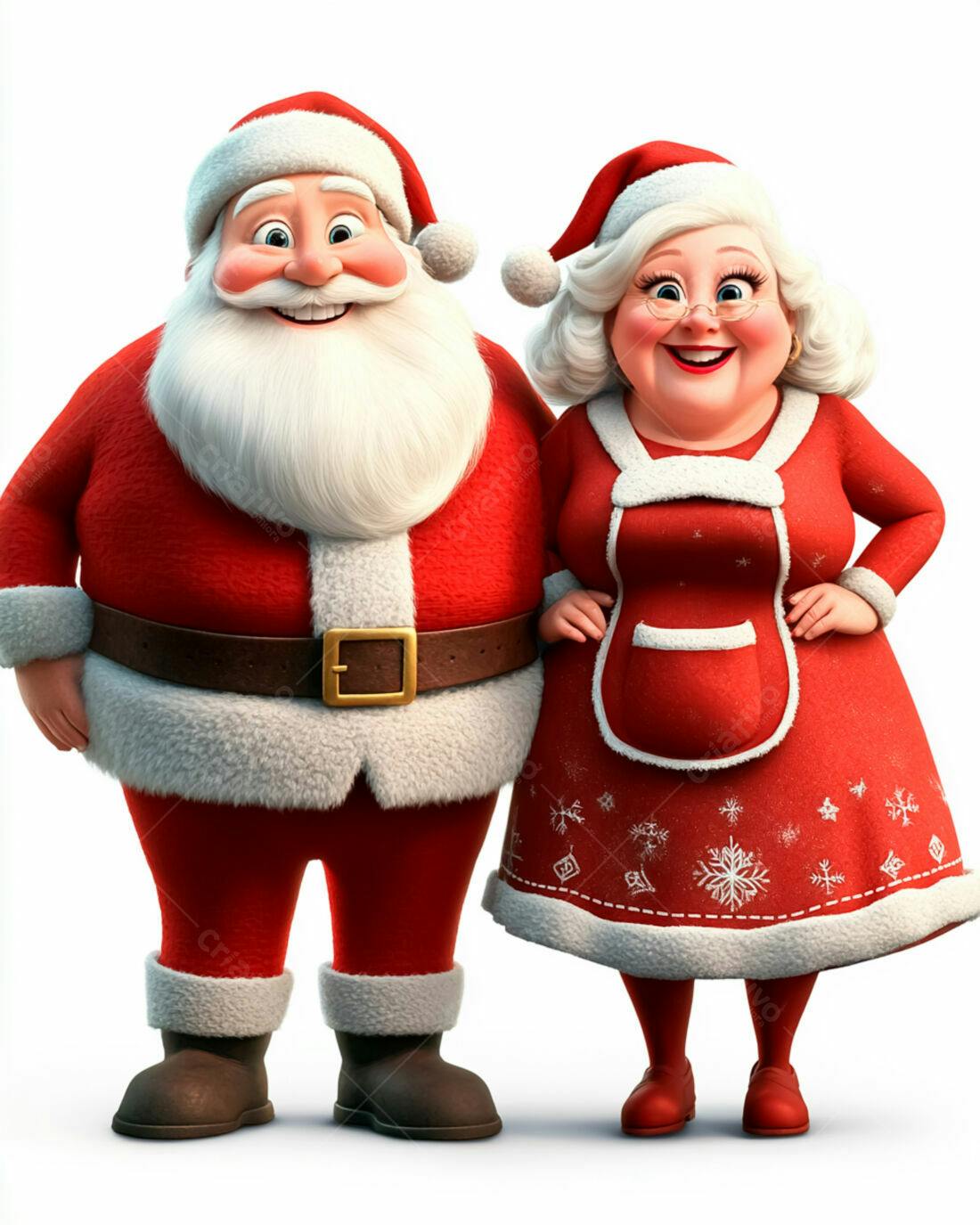 Papai Noel e Mamãe Noel Natal felizes