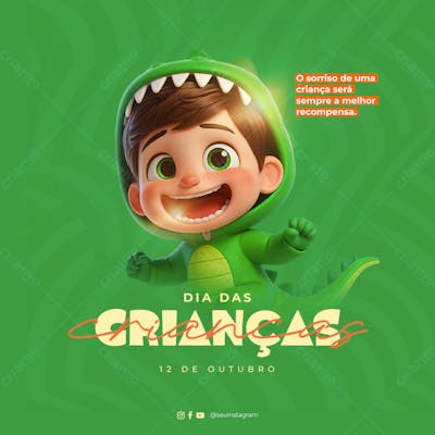 Modelo Psd Midia Social Folheto De Marketing Do Dia Das Crianas Dia Das Criancas No Brasil