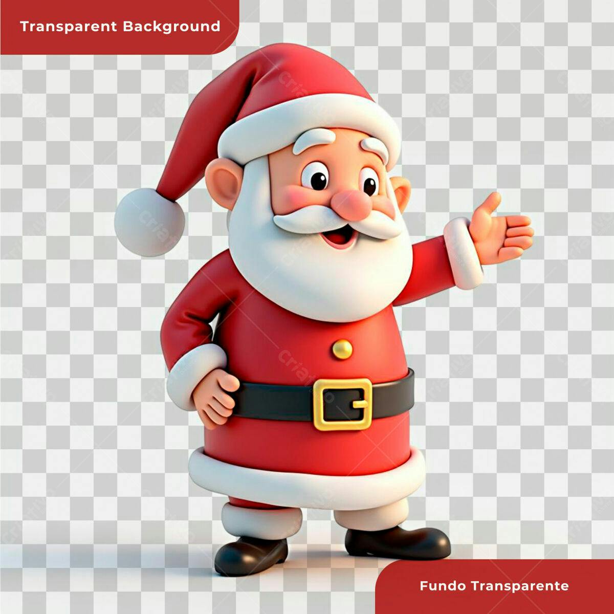 Personagem Papai Noel Natal PSD Editável